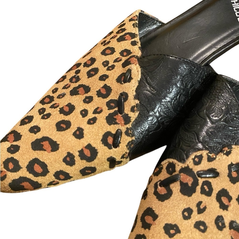 Chicos Womens Serengeti Leopard Print Leather Kitten Heel - Picture 4 of 9